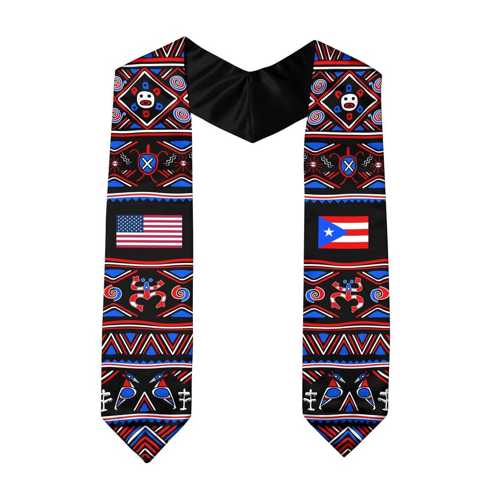 5374 Puerto Rico American Flag Graduation Sash 2025, Puerto Ricans